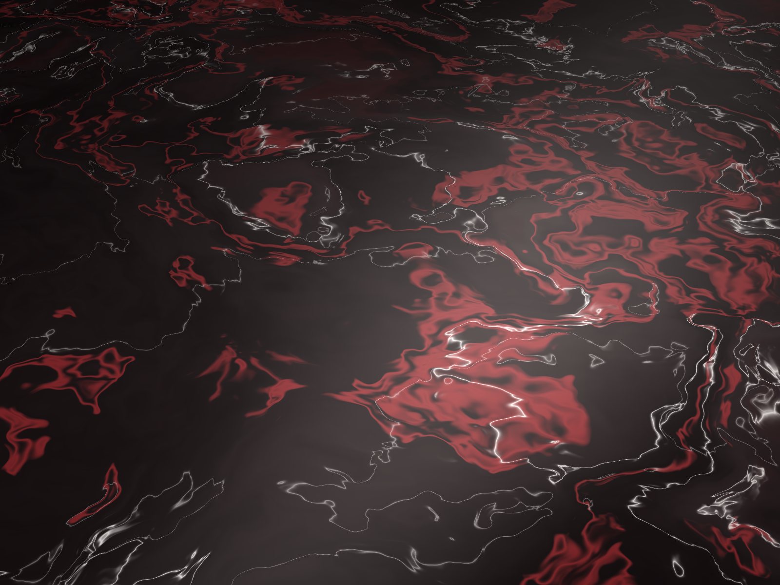 Rendu d’un sol en résine effet marbre noir veiné de rouge et de blanc